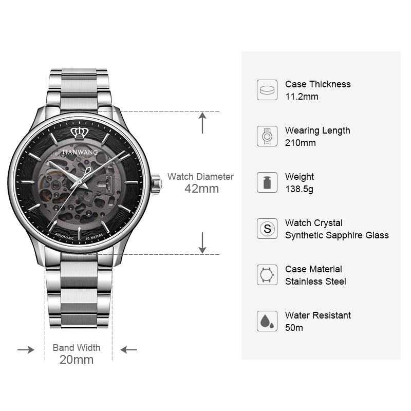 Tianwang Skeleton Mechanical Watch