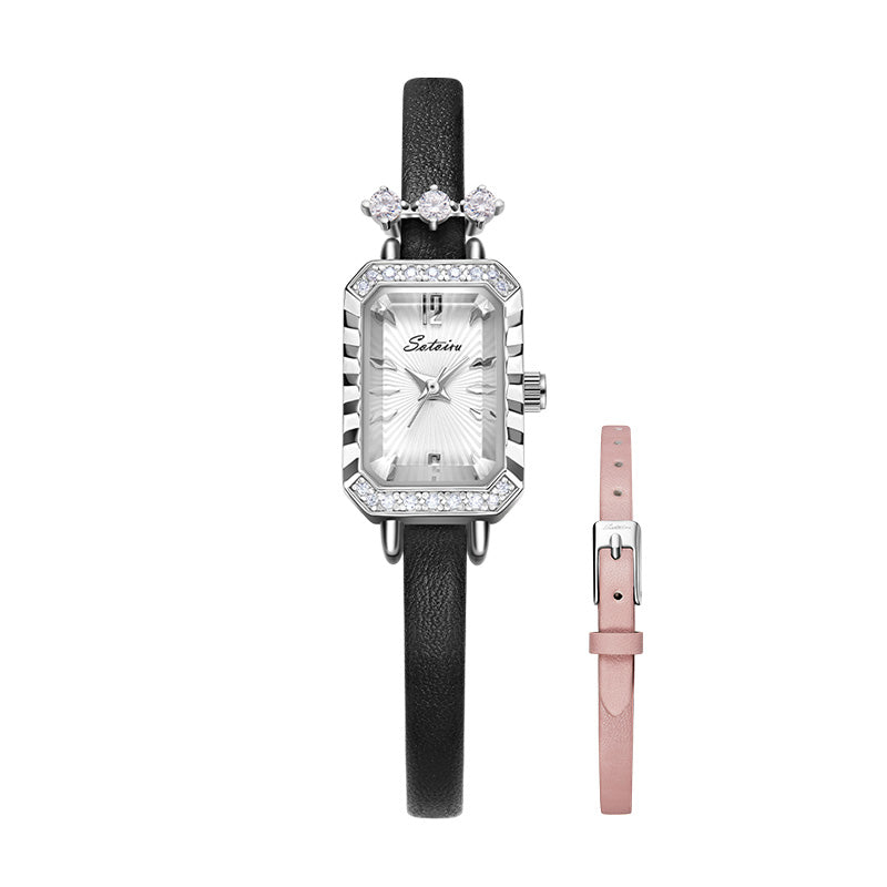 Sotoiru Rectangular Interchangeable Strap Watch