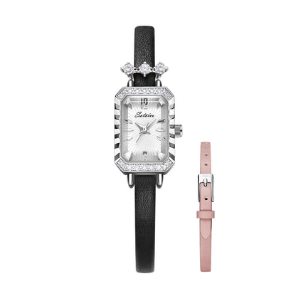Sotoiru Rectangular Interchangeable Strap Watch