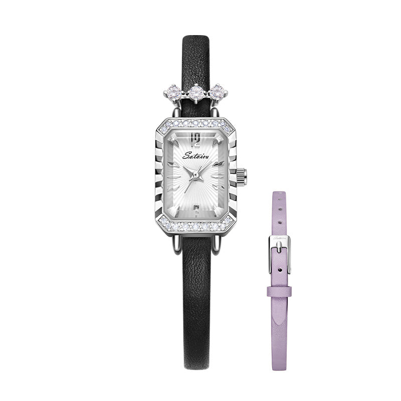 Sotoiru Rectangular Interchangeable Strap Watch