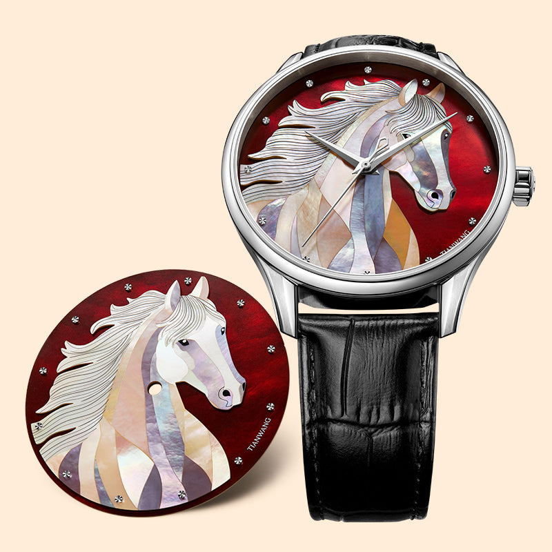 Tianwang Red Raden Mechanical Watch