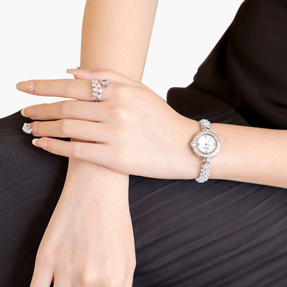 Sotoiru Mermaid Bracelet Women Watches with Full Ziron For Party T2002