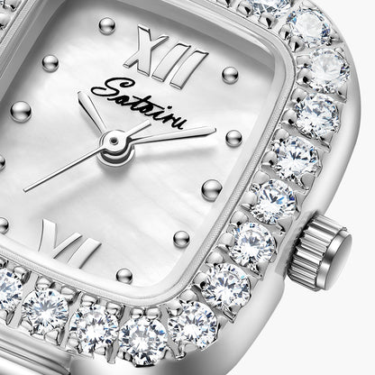 SOTOIRU Square Watches with Full Zircon Party Accessories T2004
