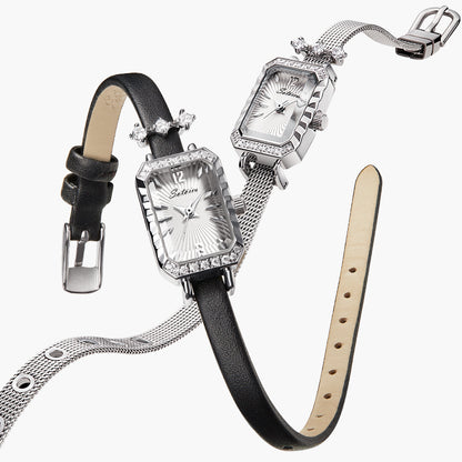 Sotoiru Rectangular Zircon Watch