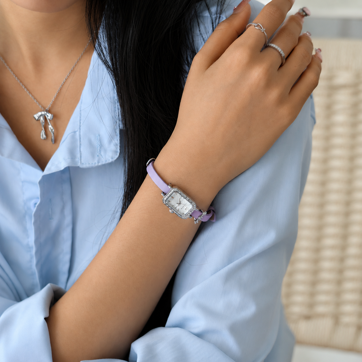 Sotoiru Rectangular Interchangeable Strap Watch