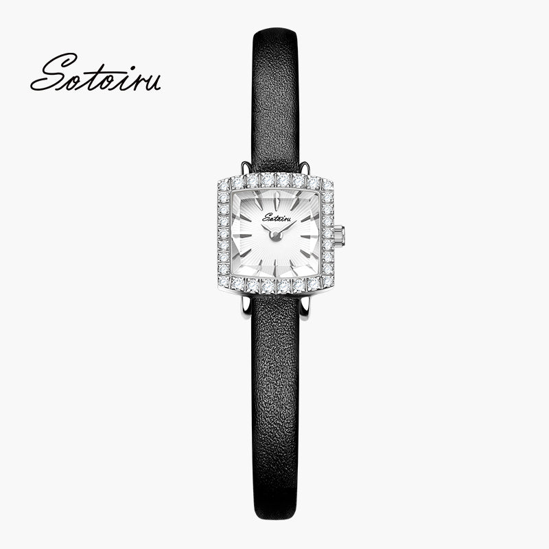 Sotoiru Square Watch (Zircon) - Interchangeable Strap