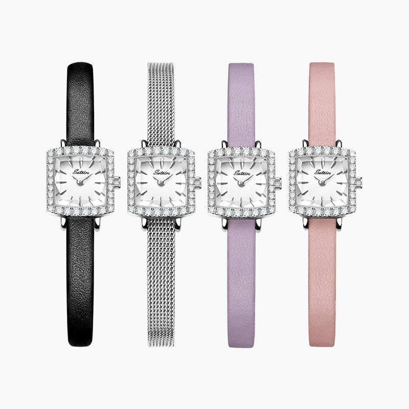 Sotoiru Square Watch (Zircon) - Interchangeable Strap