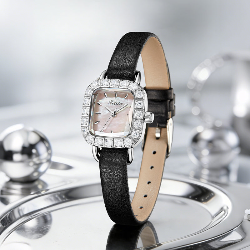 Sotoiru Luxury Square Quartz Zircon Wristwatches