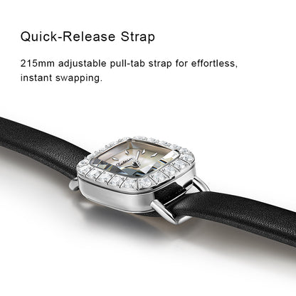 Sotoiru Luxury Square Quartz Zircon Wristwatches