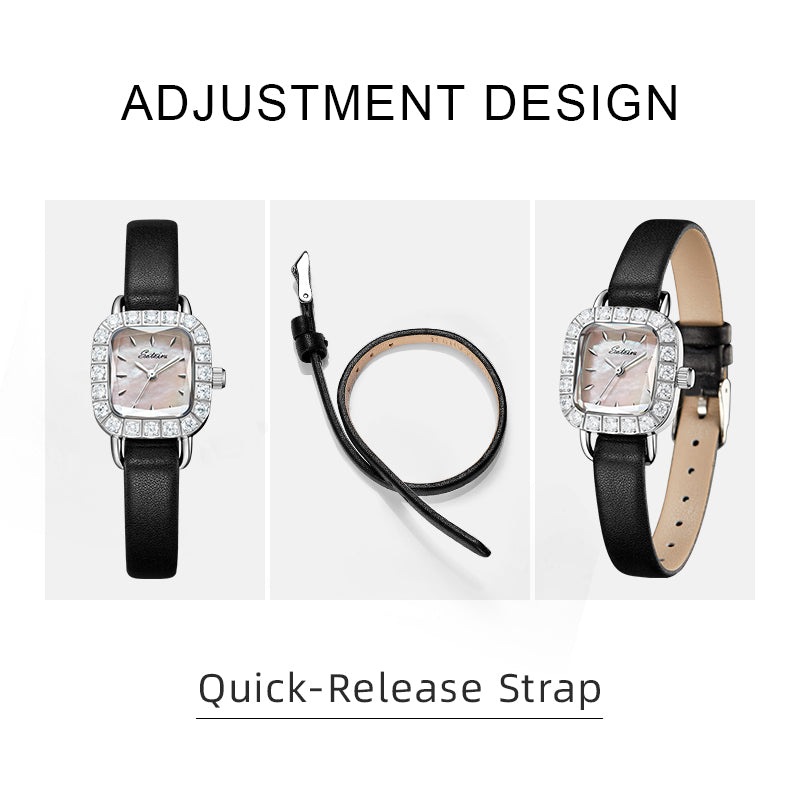 Sotoiru Luxury Square Quartz Zircon Wristwatches