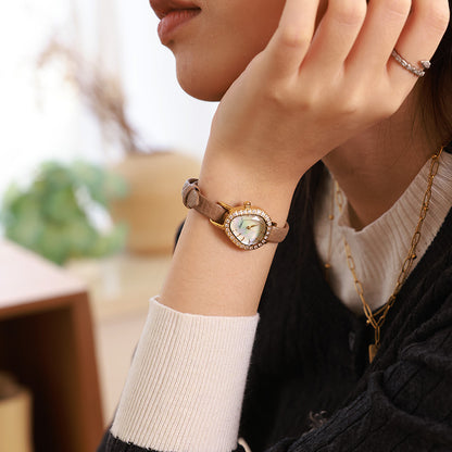 Sotoiru Dewdrop Gold Mother-of-Pearl Watch