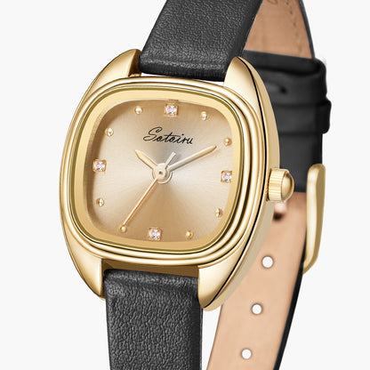 Sotoiru Women Watches Square Leather Fashion Accessories for Daily Wear T3025