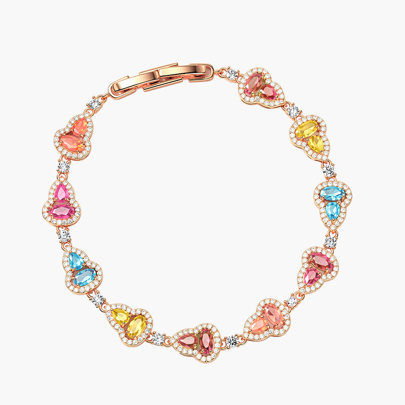 Rainbow Gourd Zircon Bracelet